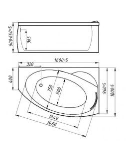 Ванна из искусственного камня Фэма Стиль Аделина L 160x90 см