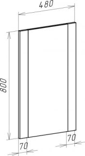 Зеркало Bellezza Рокко 50см красный 00000001221
