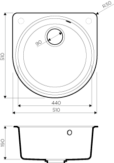 Мойка кухонная Omoikiri Akegata-51-PA Artgranit/пастила