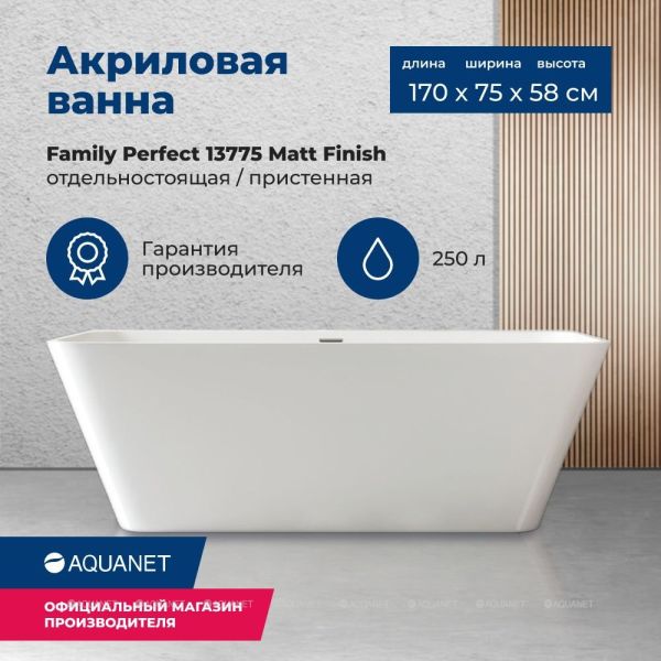 Акриловая ванна Aquanet Family Perfect 260056 170x75 см