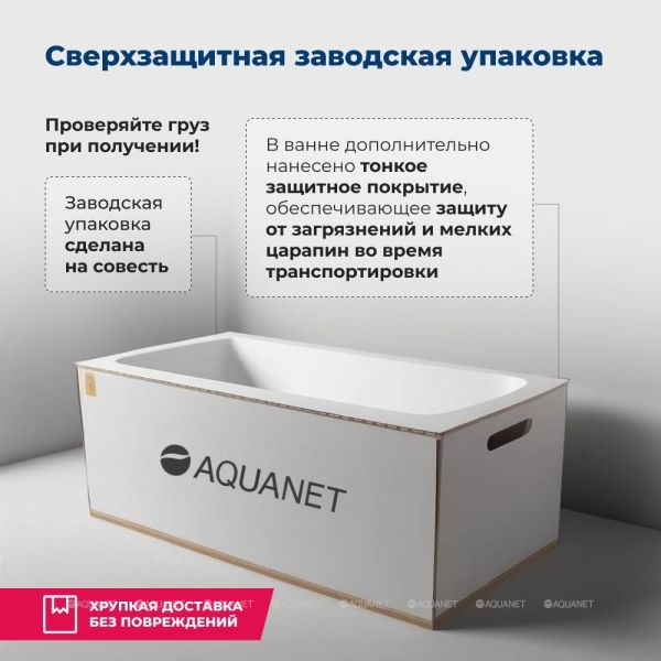 Акриловая ванна Aquanet Lotos 328870 175x80 см с каркасом