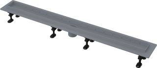 Душевой лоток AlcaPlast с порогами из нержавеющей стали для перфорированной решетки или решетки под кладку плитки без гидрозатвора 75см хром APZ2012-750