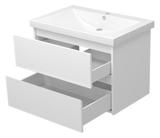 Подвесная тумба под раковину Misty Алиса 75см белый