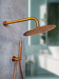 Душевая система с термостатом AltroBagno Unione 040410 RaSp матовая медь 