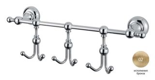 Тройной крючок, бронза Cezares APHRODITE-THK-02-M