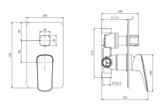 Смеситель для ванны Aquatek Вега AQ1046MB чёрный матовый