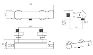 Термостатический смеситель для душа Aquatek AQ1063CR хром