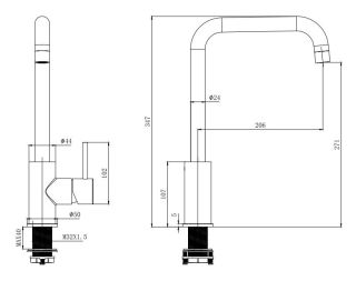 Смеситель для кухни Aquatek AQ1080CR хром