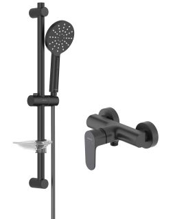 Комплект для душа Aquatek Оберон AQ1232MB чёрный матовый