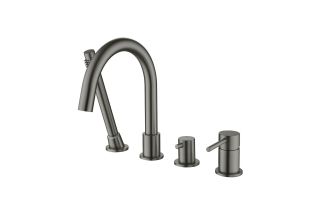 Смеситель на борт ванны Aquatek Европа AQ1348BGM оружейная сталь