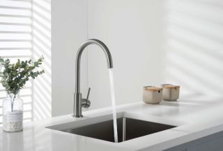 Смеситель для кухни Aquatek Европа AQ1382BGM оружейная сталь