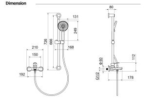 Смеситель для ванны с душевым набором Aquatek Лугано AQ1748BG шлифованное золото