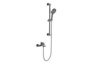 Смеситель для ванны с душевым набором Aquatek Лугано AQ1748BGM оружейная сталь