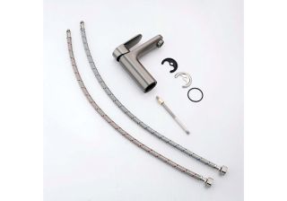 Смеситель для раковины Aquatek Ника AQ1810BGM оружейная сталь