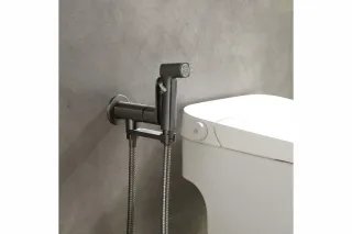 Гигиенический душ со смесителем Aquatek Альфа AQ1919BGM оружейная сталь