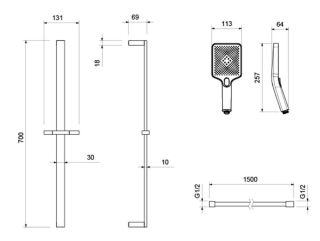 Комплект для душа Aquatek Либра AQ1632MB чёрный матовый
