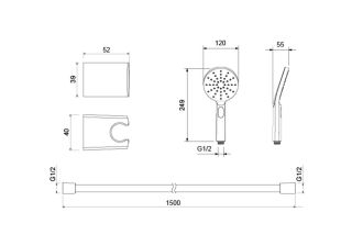 Ручной душ Aquatek Оберон AQ2033CR хром
