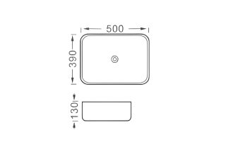 Раковина накладная Aquatek Вега AQ5515-MW 50 см белый матовый