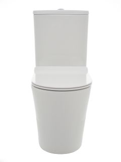 Чаша напольного унитаза AQUAme AQM1001 с крышкой-сиденьем белый глянцевый