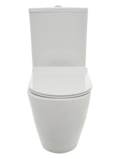 Чаша напольного унитаза AQUAme AQM1002 с крышкой-сиденьем белый глянцевый