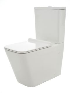 Чаша напольного унитаза AQUAme AQM1003 с крышкой-сиденьем белый глянцевый