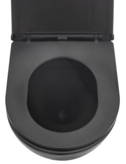 Подвесной унитаз AQUAme AQM2002MB безободковый чёрный матовый