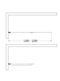 Шторка на ванну AQUAme AQM2852B 120см хром