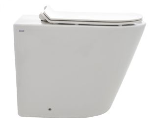 Приставной унитаз AQUAme AQM3001 с крышкой-сиденьем белый глянцевый