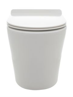 Приставной унитаз AQUAme AQM3001 с крышкой-сиденьем белый глянцевый