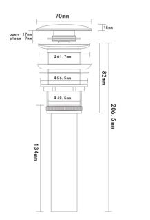 Донный клапан для раковины AQUAme AQM7002-0W без перелива белый
