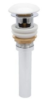 Донный клапан для раковины AQUAme AQM7002-1W с переливом белый