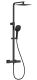 Душевая стойка AQUAme AQM8007MB с термостатом чёрный матовый