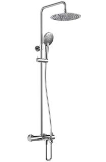 Душевая стойка AQUAme AQM8008CR с термостатом хром
