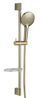 Душевой гарнитур AQUAme AQM8101BG с мыльницей шлифованное золото