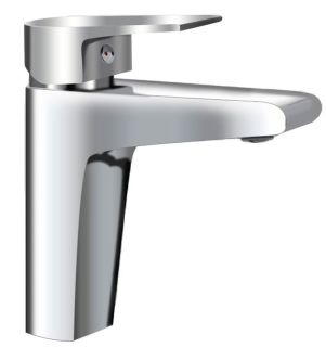 Смеситель для раковины AQUAme Prato AQMP6121 с донным клапаном хром