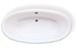 Ванна из искусственного камня AquaStone Оливия 180x90см белый