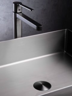 Раковина AltroBagno Astro 001018 MtGr из нержавеющей стали сталь оружейная