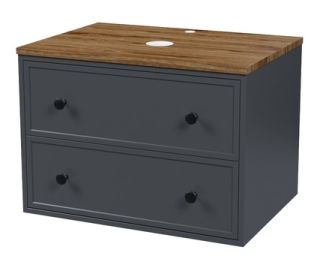 Тумба подвесная IDDIS Torr TOR70DMi95K со столешницей 70см орех макадамия/тёмно-серый