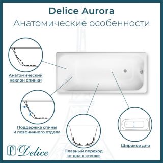 Ванна чугунная Delice Aurora DLR230605 170x70