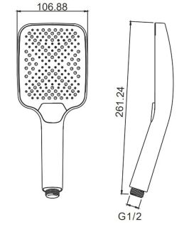 Лейка для душа Splenka S450.52 хром