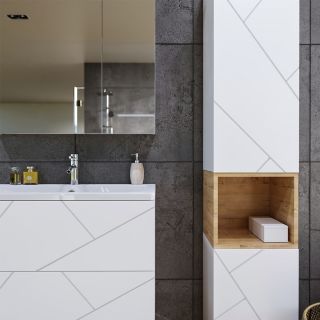 Тумба под раковину Бриклаер Кристалл 4627125415968 80 см белый