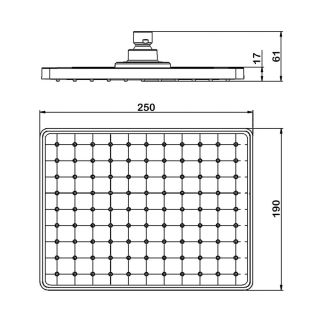 Верхний душ Swedbe Calypso 5056 25см хром