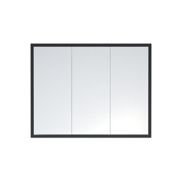 Зеркало-шкаф Corozo Айрон 90см белый/чёрный SD-00000409