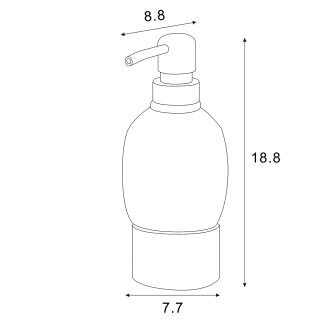 Дозатор жидкого Azario ELVIA AZ-128AG мыла керамический настольный