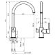 Смеситель для кухни AZARIO TASCO AZ-15164421 с подключением к фильтру для питьевой воды