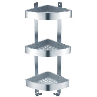 Полка угловая Azario RINA AZ-833-3 трехэтажная, хром матовый