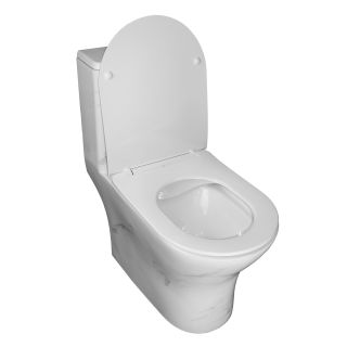 Унитаз-моноблок Azario Terni AZ-8618M 350х670х760 напольный, безободковый , горизонтальный слив, сиденье дюропласт микролифт