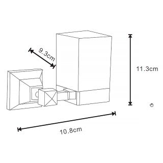 Стакан стеклянный AZARIO ALTRE AZ-96006B черный матовый