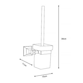 Ерш подвесной AZARIO ALTRE AZ-96013 со стеклянной колбой