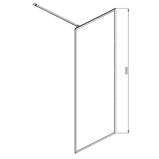 Душевая перегородка Azario RICHMOND Walk-in AZ-NAG 6310 1000 Black